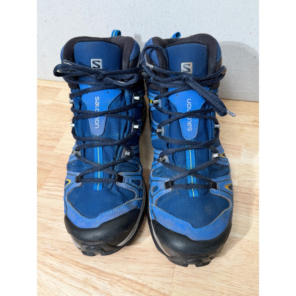 Salomon Hiking Boots Men 10.5 Blue X Ultra Mid 2 GTX Waterproof Gorpcore Trail